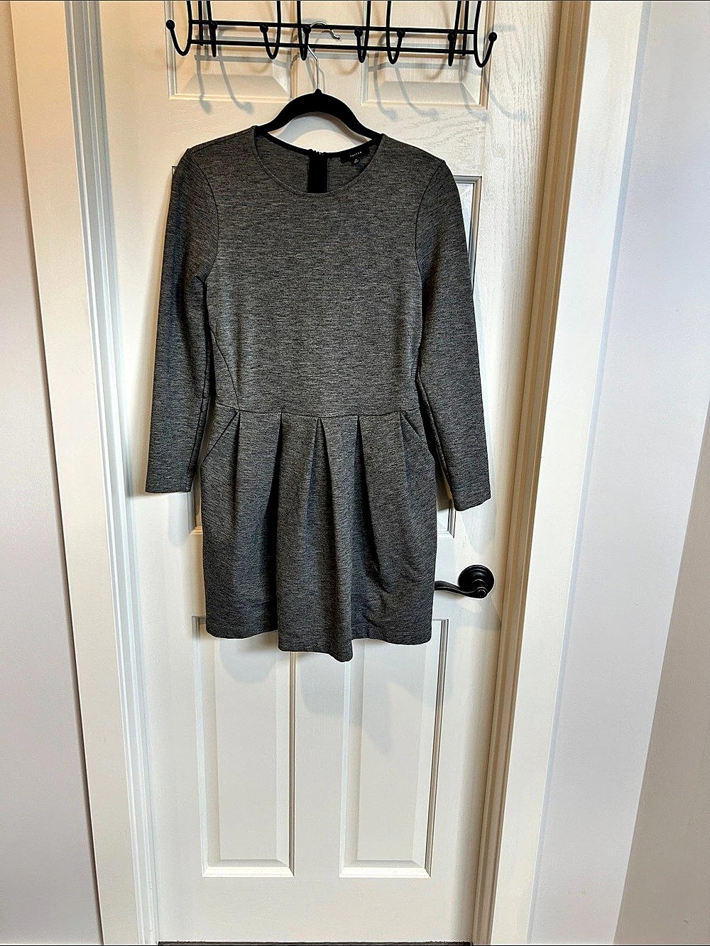 Talula Lambeth Dress Gray Pleated Mini Dress Size 10